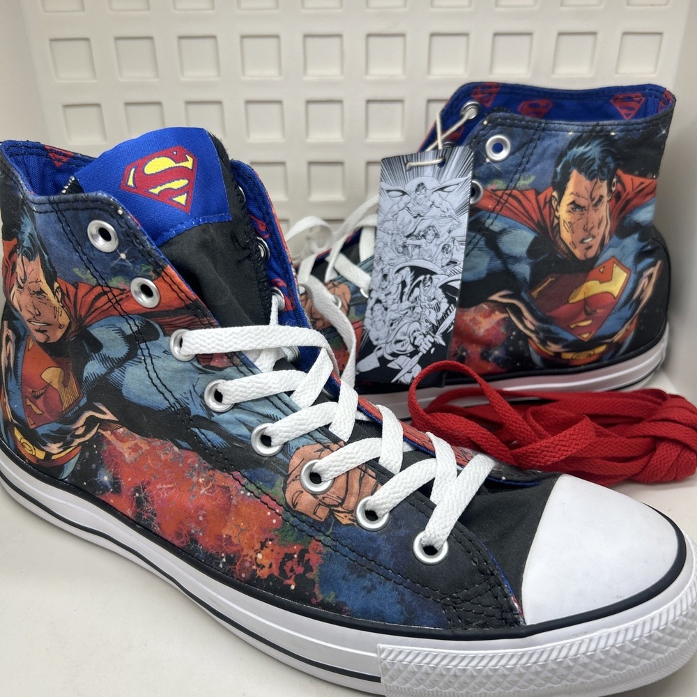 Converse DC Comics x Mens 10 Chuck Taylor All Star    Hi Superman Justice League - Picture 11 of 11
